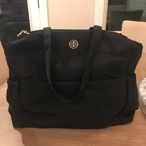Tory Burch Black Nylon Diaper Bag